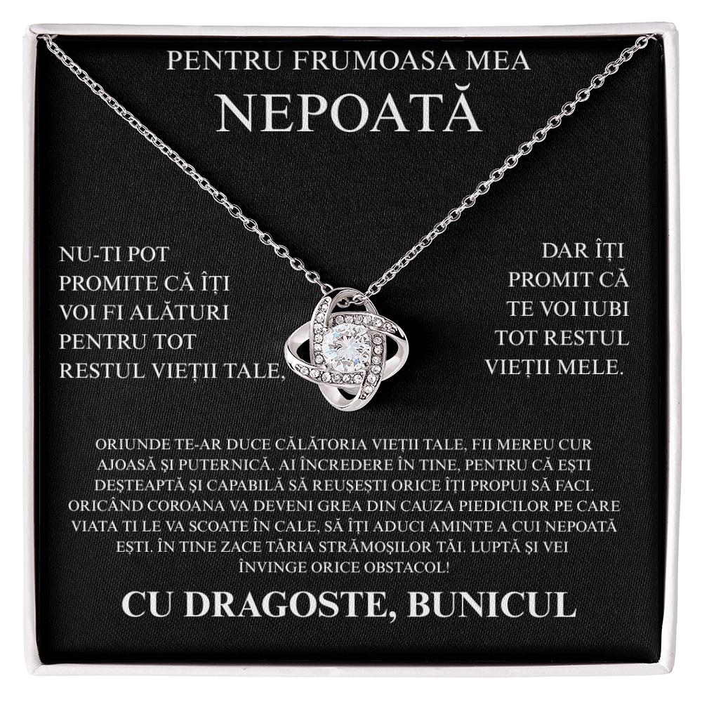 Cadou pentru nepoata  mea  - Colier Love knot