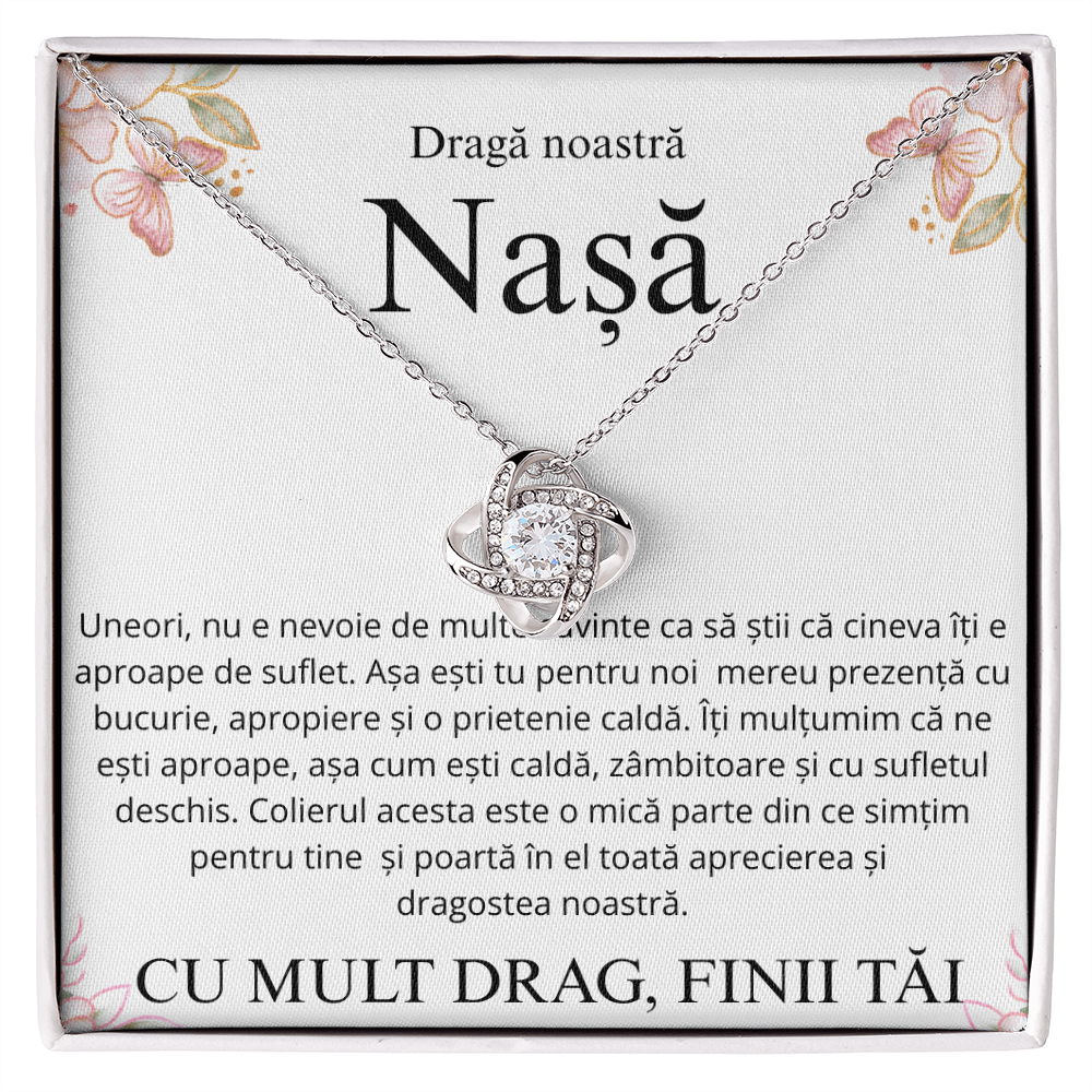 Cadou pentru draga mea nasa  - Colier Love Knot