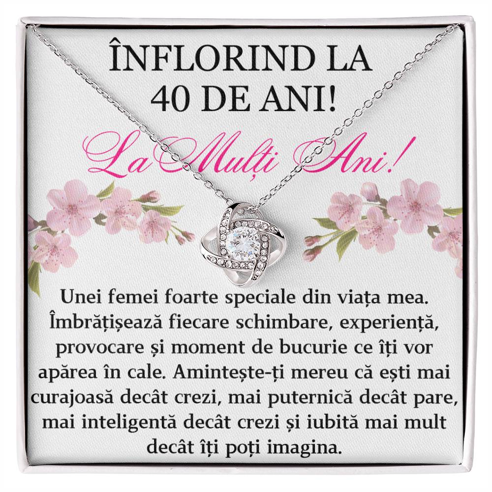 Colier Love Knot-mesaj aniversar