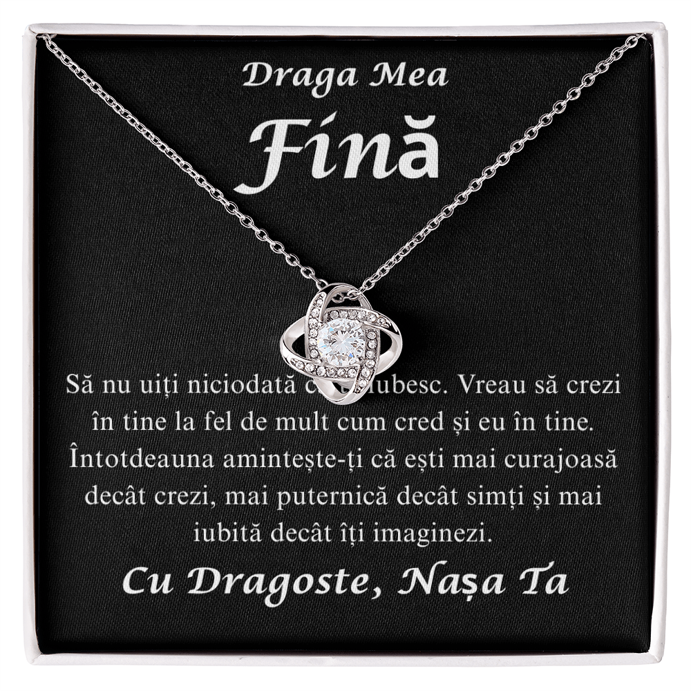 Cadou pentru fina mea  draga  - Colier Love Knot