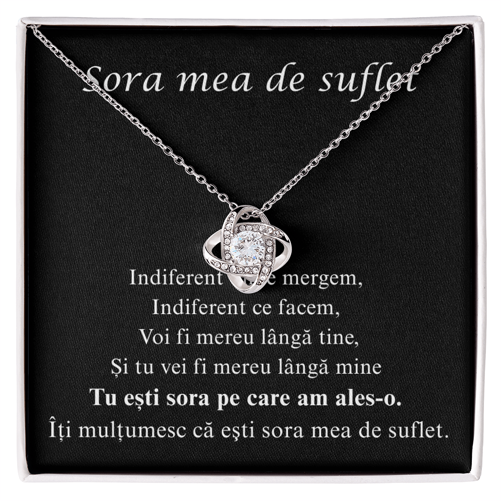 Cadou pentru sora  mea  - Colier Love knot