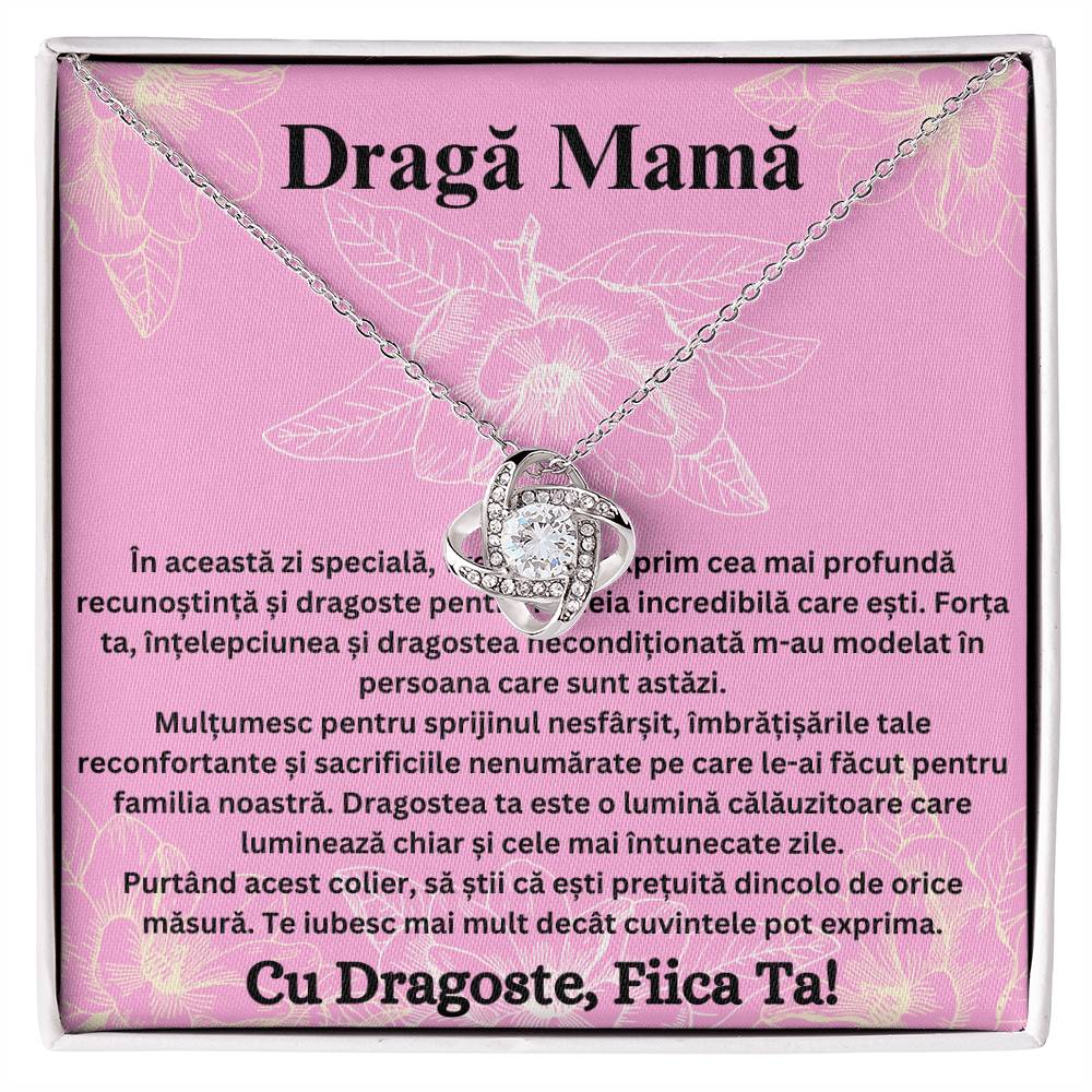 Draga Mamă - Colier Love Knot Aniversar