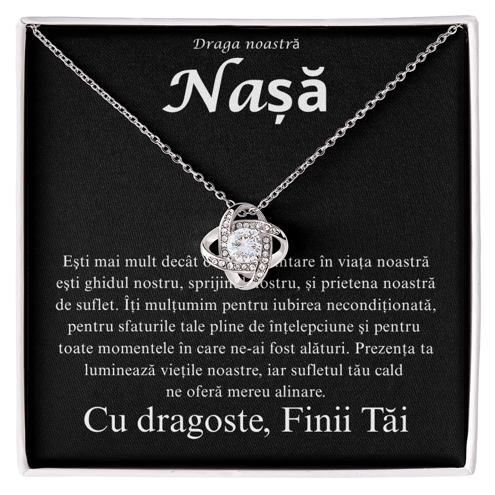 Cadou pentru nasa  mea  - Colier Love knot