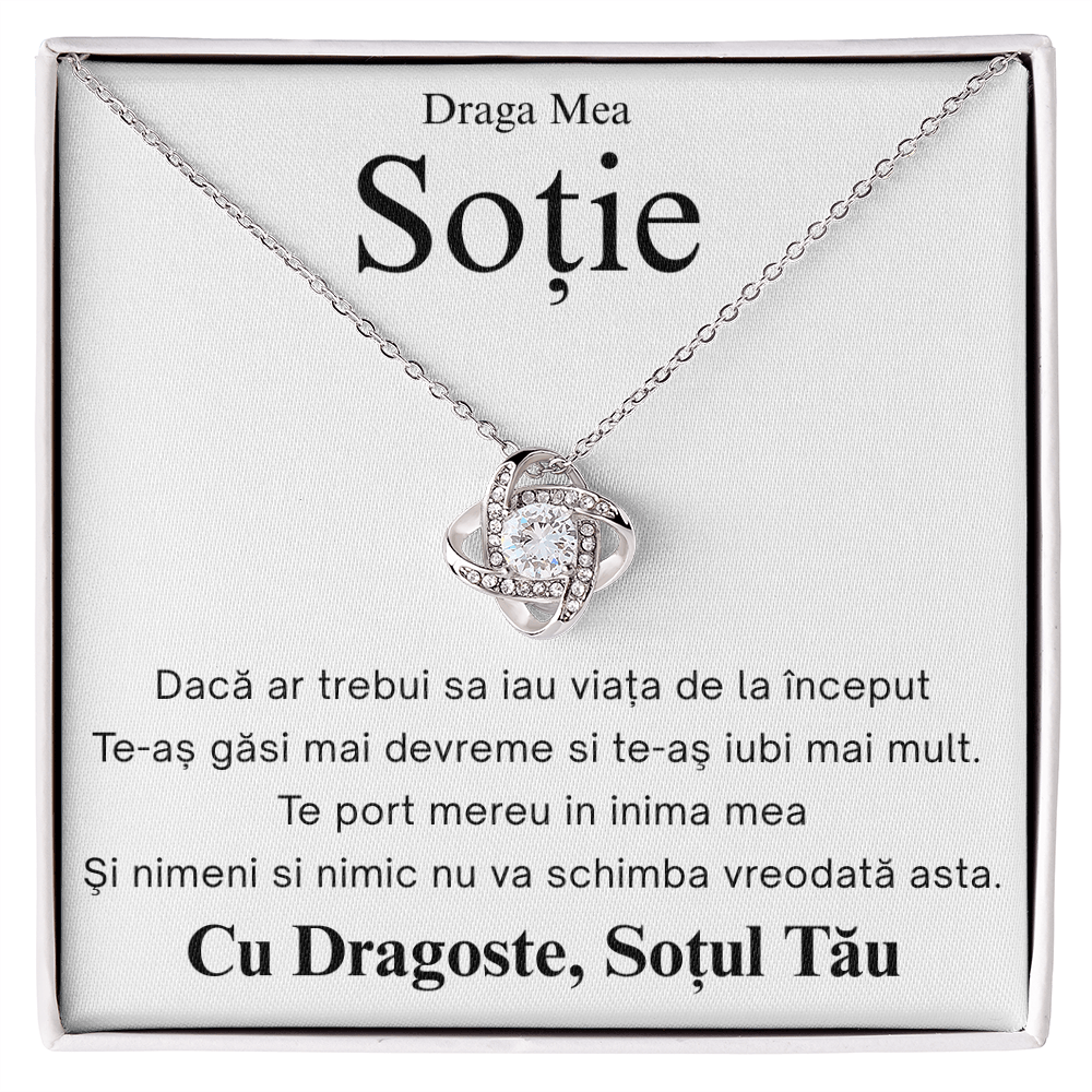 Gift for My Beautiful Wife – Love Knot Necklace