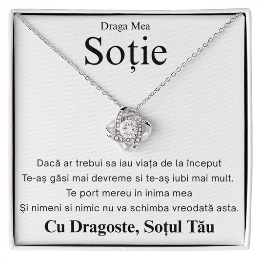 Gift for My Beautiful Wife – Love Knot Necklace