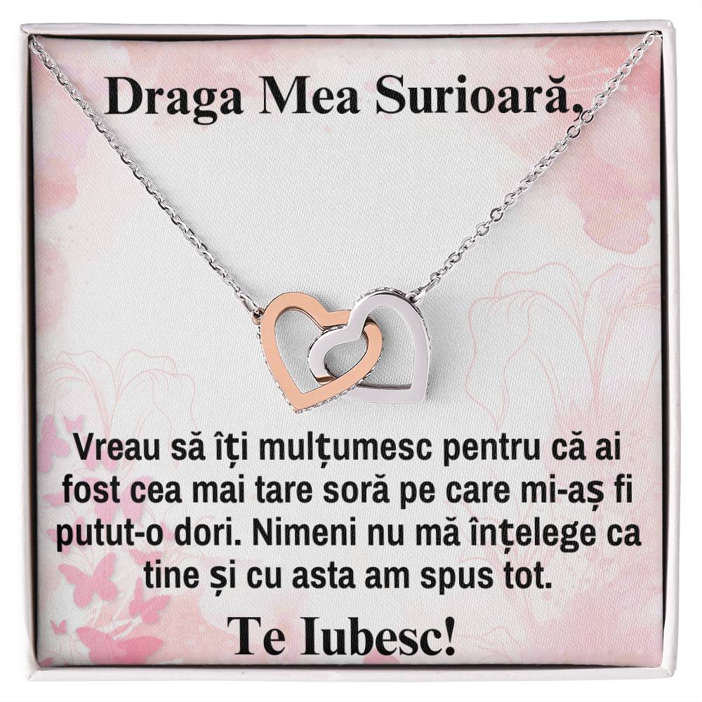 Scumpa mea, Sora – Colier Inimi Pereche