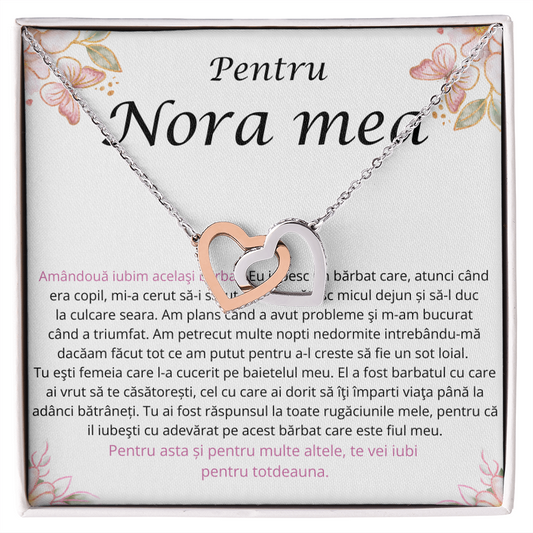 Gift for my dear daughter-in-law - Pair of Hearts Necklace