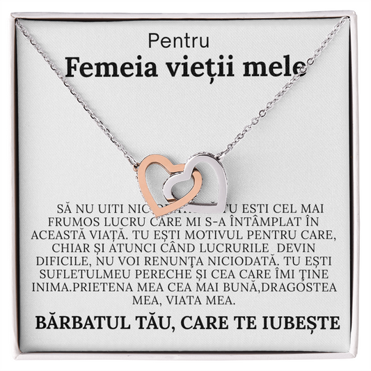 Gift for Wife - Love Pair Hearts Necklace