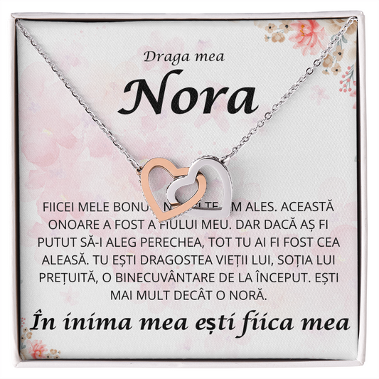 Gift for my dear daughter-in-law - Pair of Hearts Necklace
