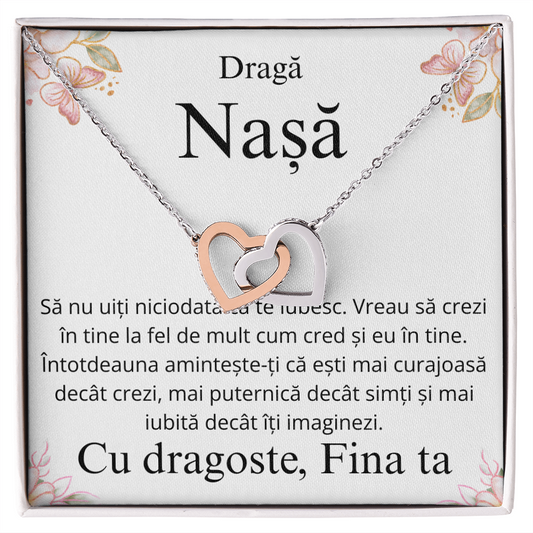 Gift for my dear godmother - Pair of Hearts Necklace