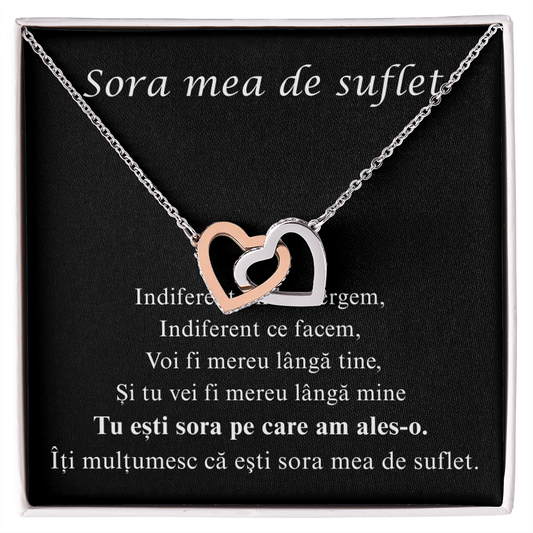 Ajándék drága nővéremnek - Szívek Nyaklánc Pár
