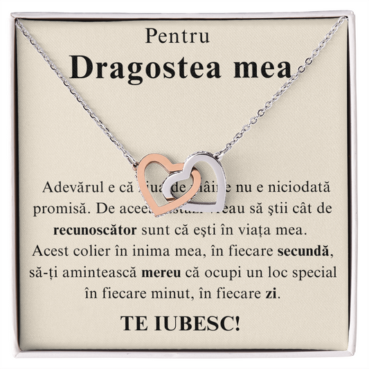 Cadou pentru iubita mea – Colier inimi pereche