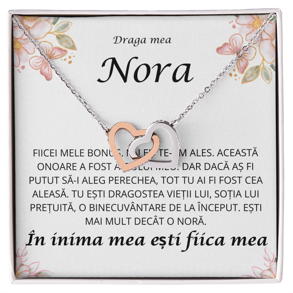 Gift for my dear daughter-in-law - Pair of Hearts Necklace