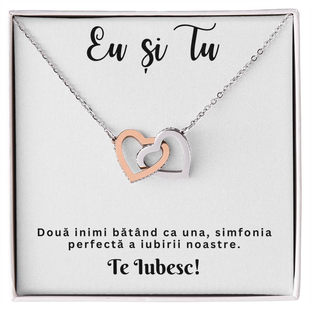 You and Me - Pair of Hearts Necklace