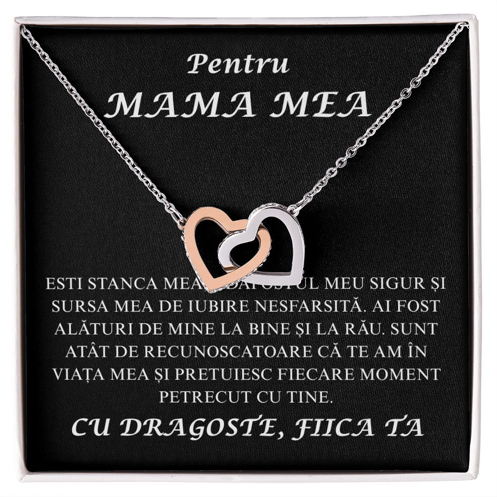 Cadou pentru Mama - Colier Inimi Pereche