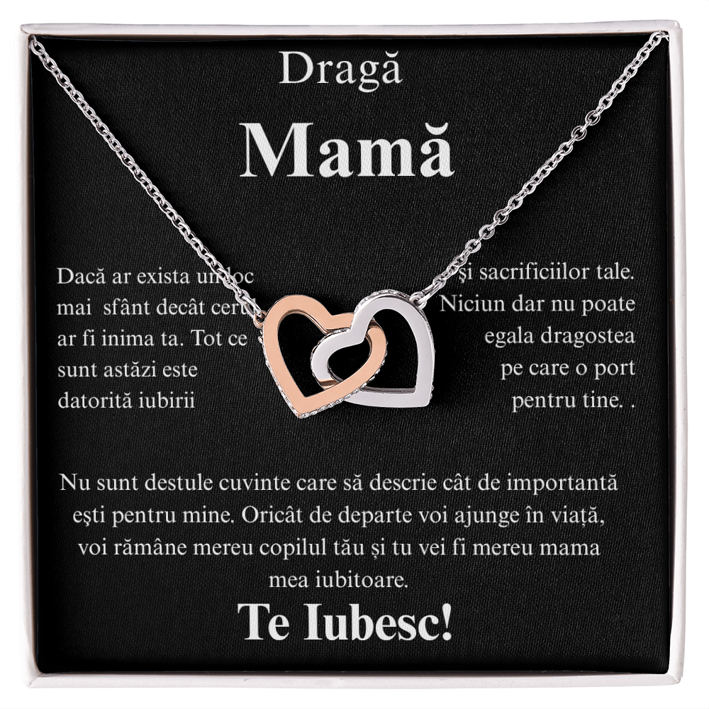 Cadou pentru Mama - Colier Inimi Pereche