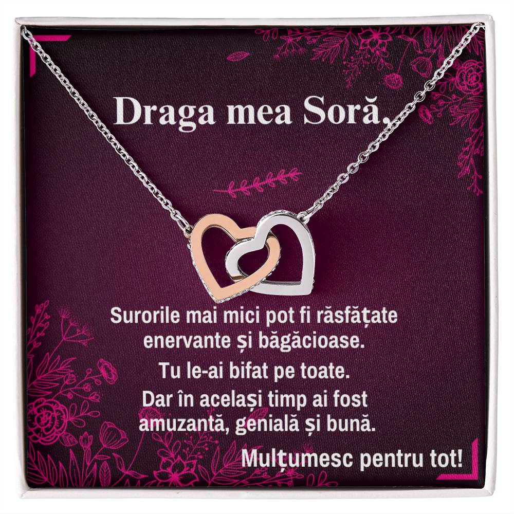 Pentru Draga mea Sora – Colier Inimi Pereche