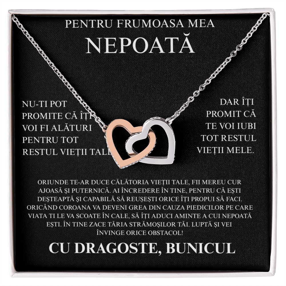 Gift for my dear niece - Pair of Hearts Necklace