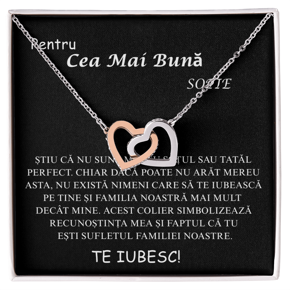 Gift for my dear wife – Pair of hearts necklace