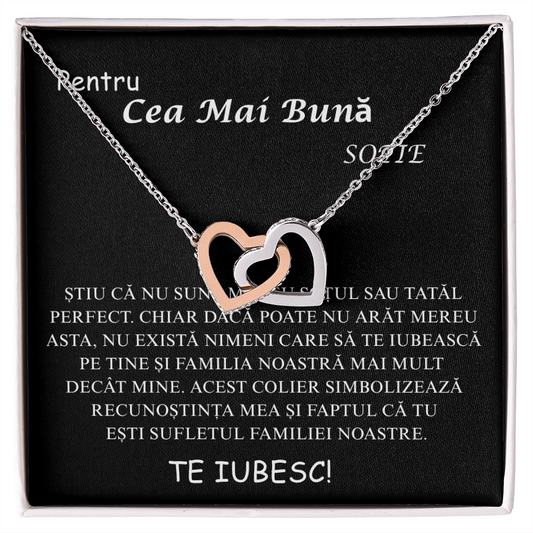 Gift for my dear wife – Pair of hearts necklace