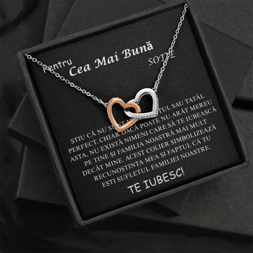 Gift for my dear wife – Pair of hearts necklace