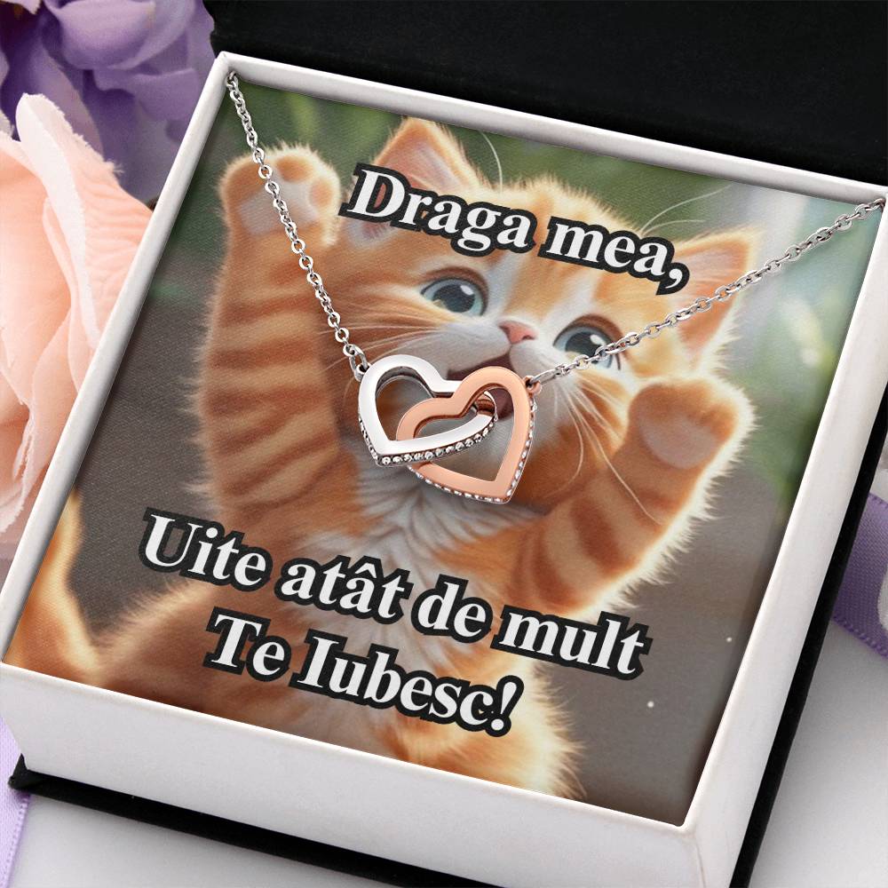 Te iubesc atat de mult - Colier Inimi Pereche