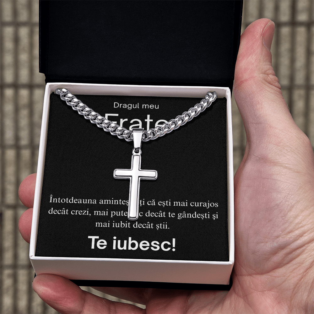 Cadou Pentru fratele meu  drag - Lănțișor Cruce