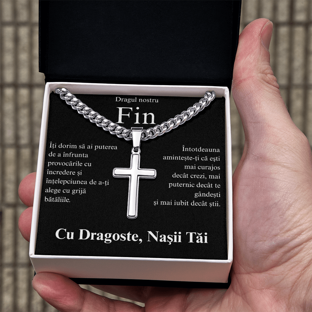 Cadou Pentru  finul meu  drag - Lănțișor Cruce