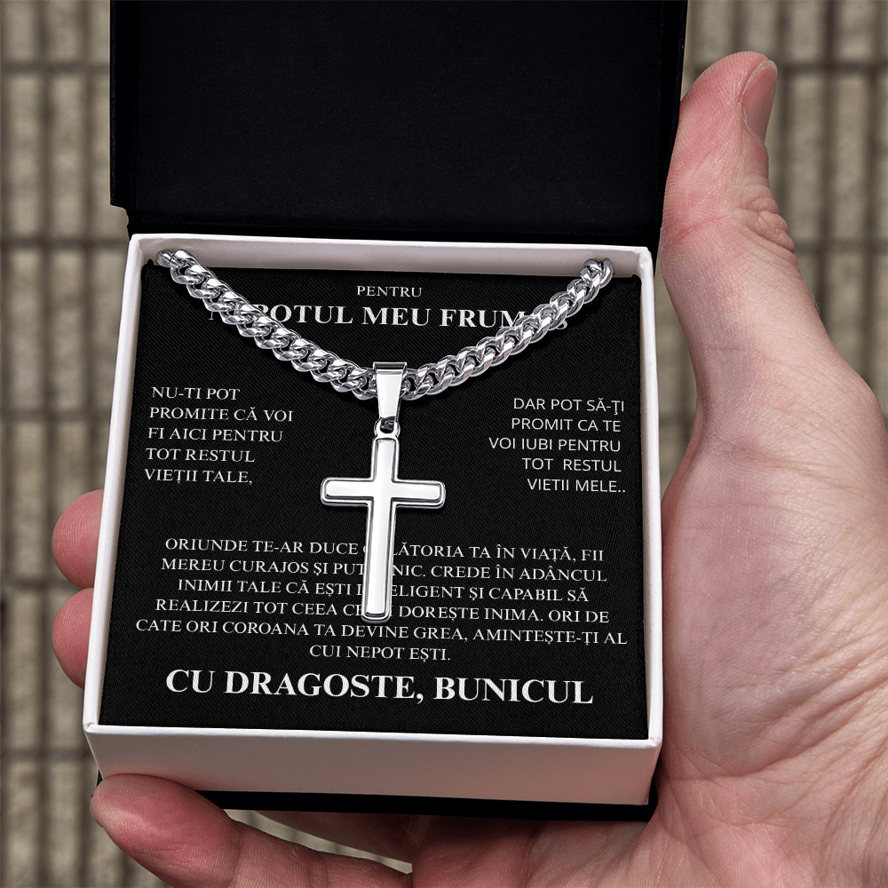 Cadou Pentru Nepotul  Meu- Lănțișor Cruce