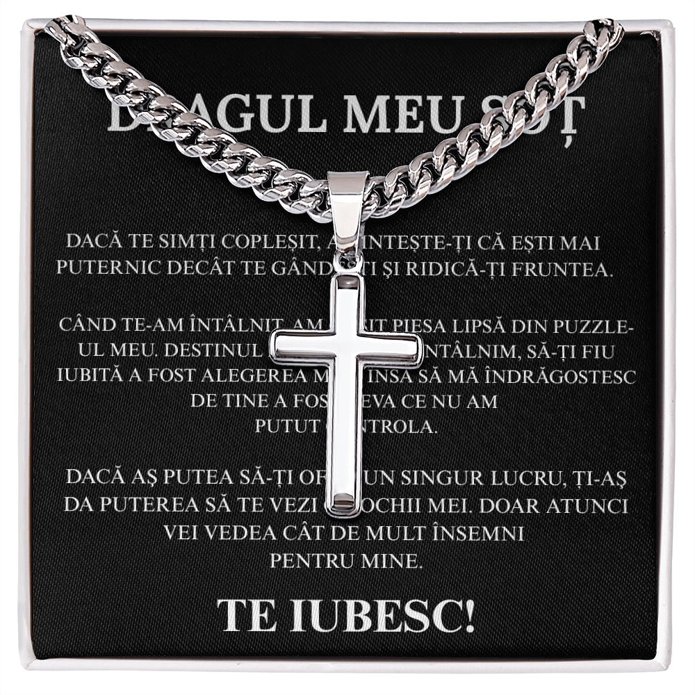 Cadou Pentru Soțul meu - Lănțișor  Cruce