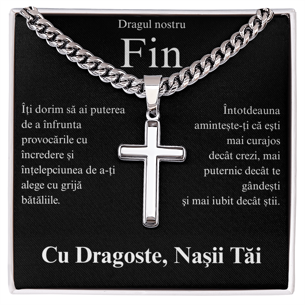 Cadou Pentru  finul meu  drag - Lănțișor Cruce