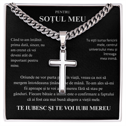 Cadou Pentru  Sotul Meu- Lănțișor Cruce