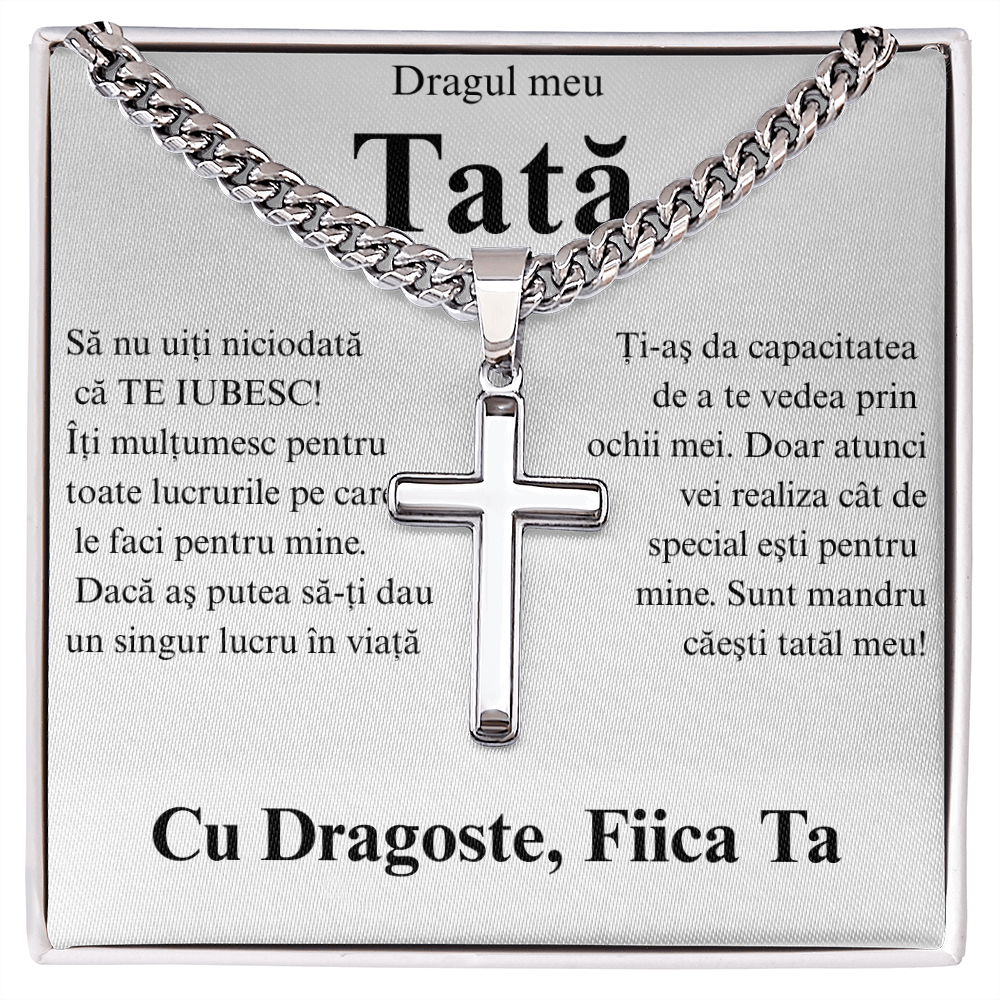 Cadou Pentru taticul meu drag - Lănțișor Cruce