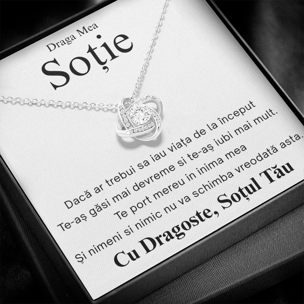 Gift for My Beautiful Wife – Love Knot Necklace