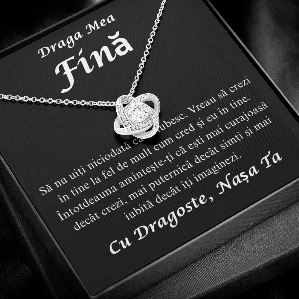 Cadou pentru fina mea  draga  - Colier Love Knot