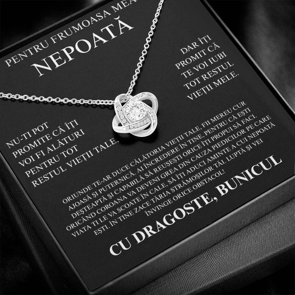 Cadou pentru nepoata  mea  - Colier Love knot