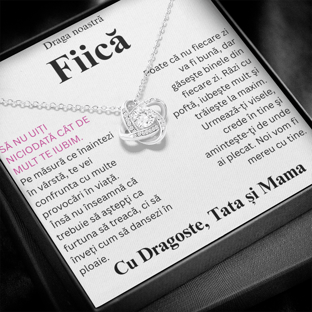 Cadou pentru fiica mea   – Colier Love Knot