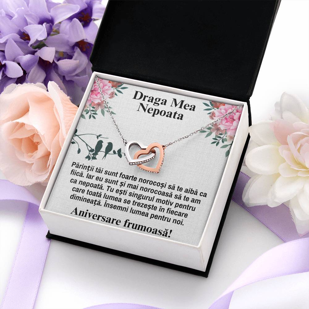 My Dear Niece – Pair of Hearts Necklace