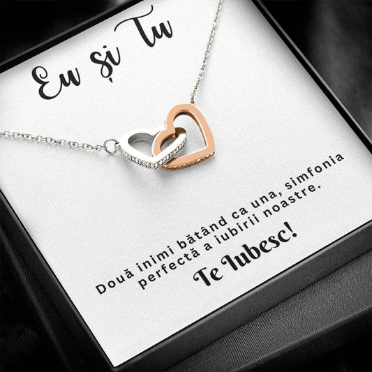 You and Me - Pair of Hearts Necklace