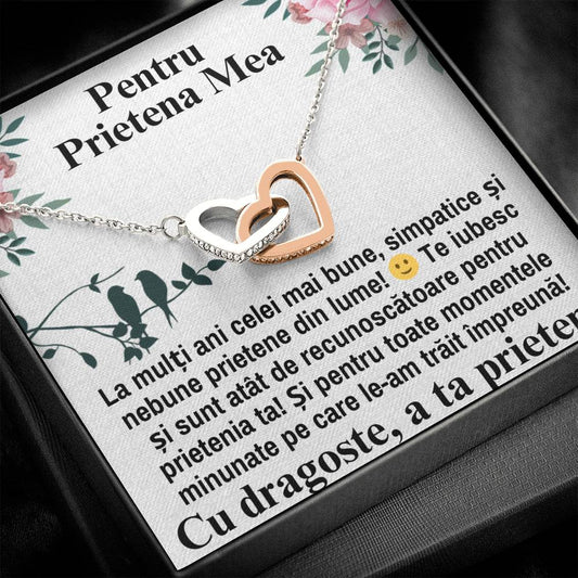 Colier Inimi Pereche - Pentru Prietena Mea
