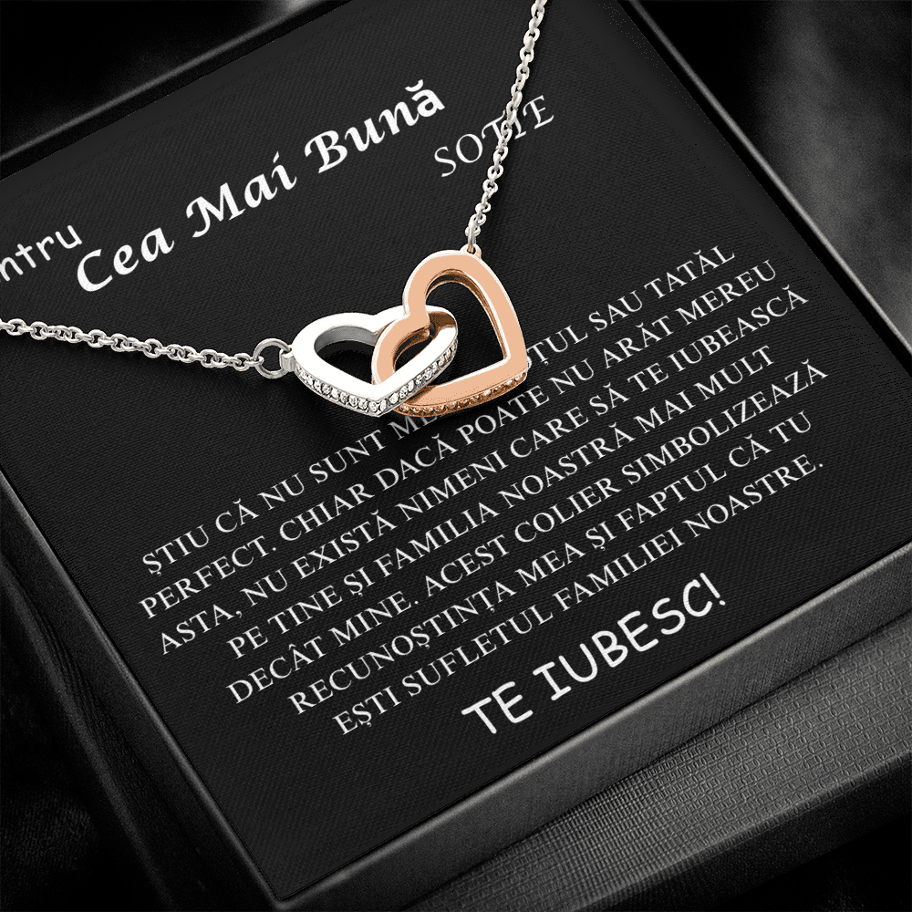 Gift for my dear wife – Pair of hearts necklace