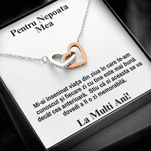 For My Niece - Pair of Hearts Necklace