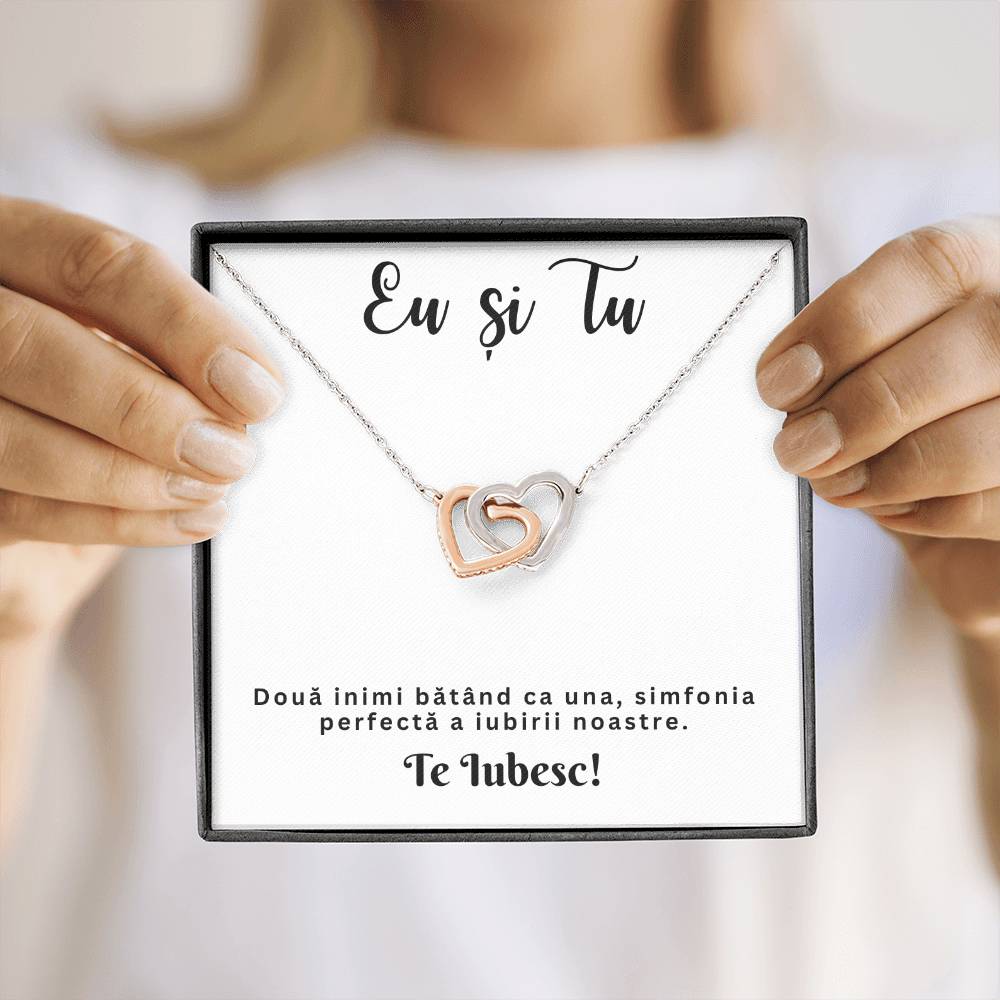 You and Me - Pair of Hearts Necklace