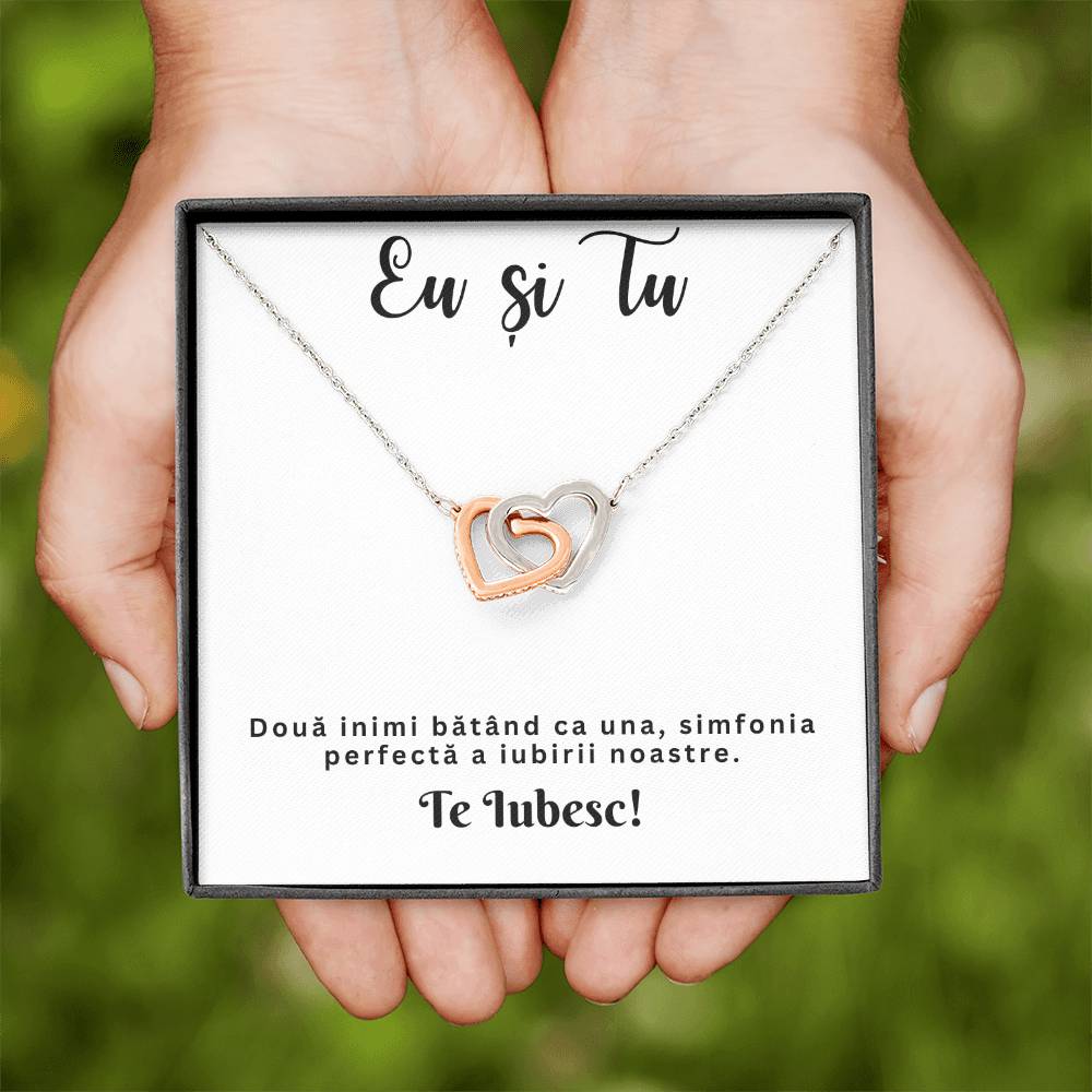 You and Me - Pair of Hearts Necklace