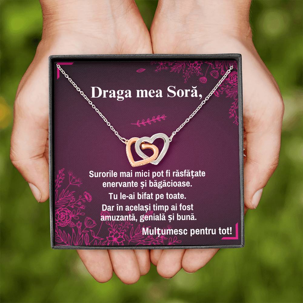 Pentru Draga mea Sora – Colier Inimi Pereche