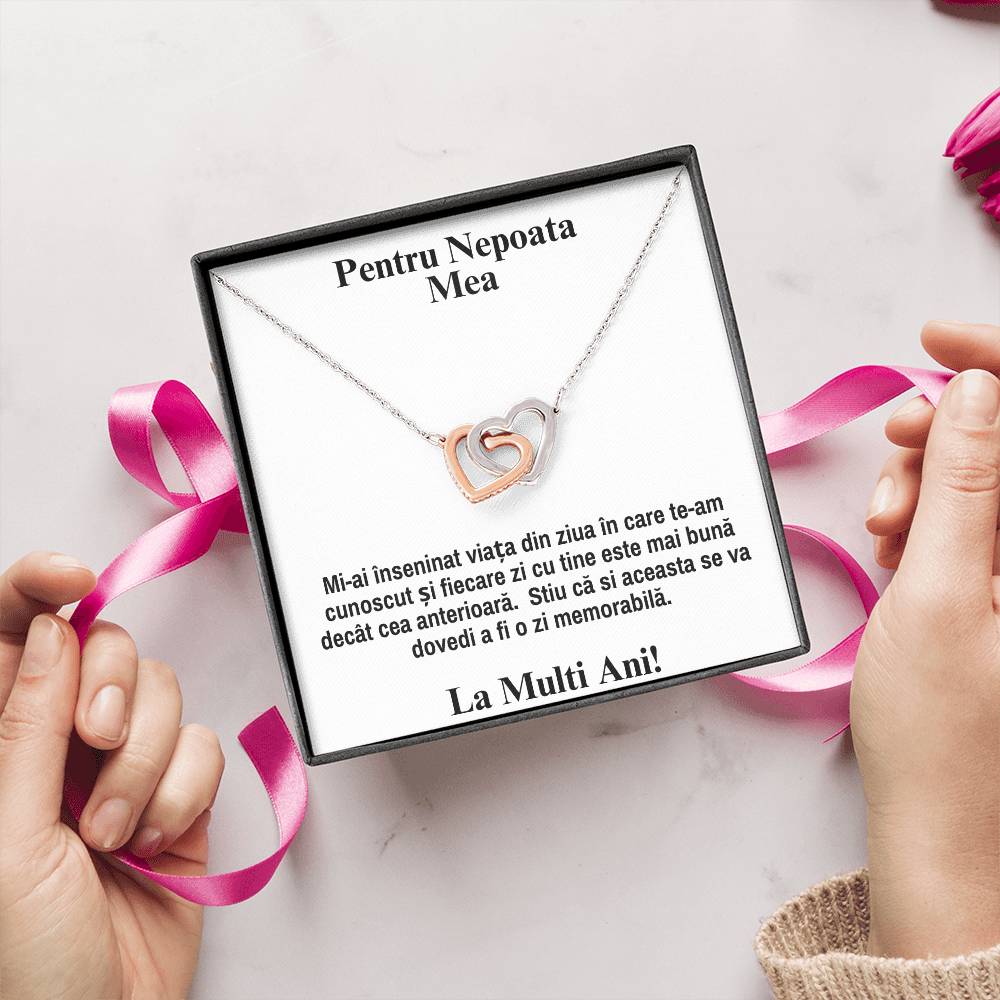 For My Niece - Pair of Hearts Necklace