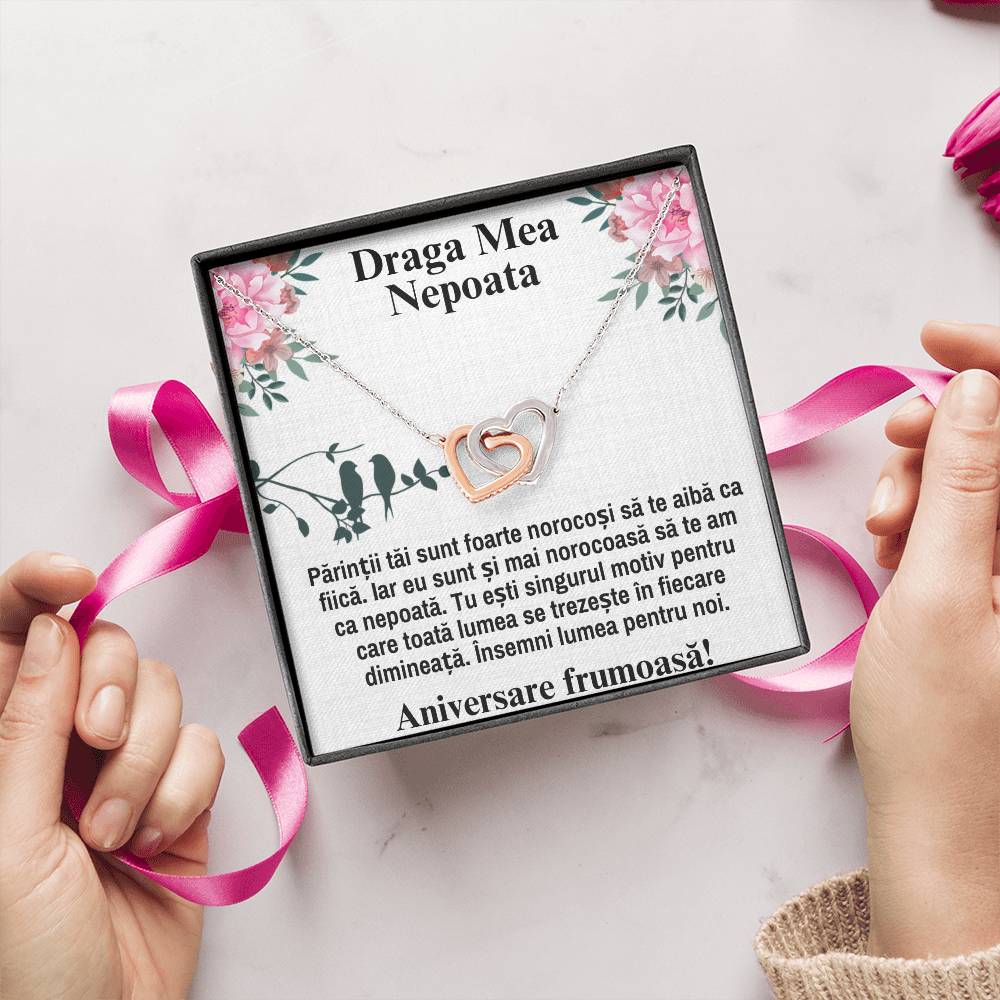 My Dear Niece – Pair of Hearts Necklace