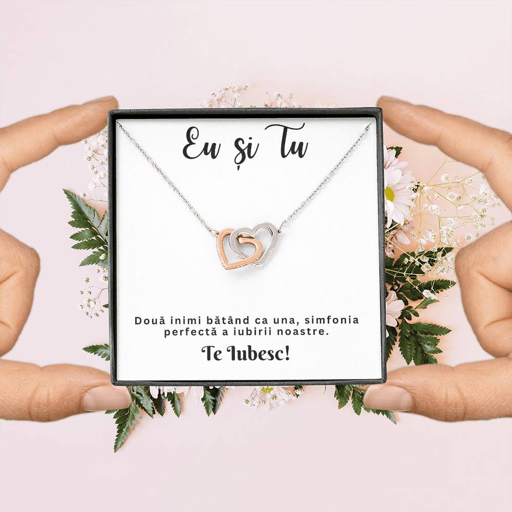 You and Me - Pair of Hearts Necklace