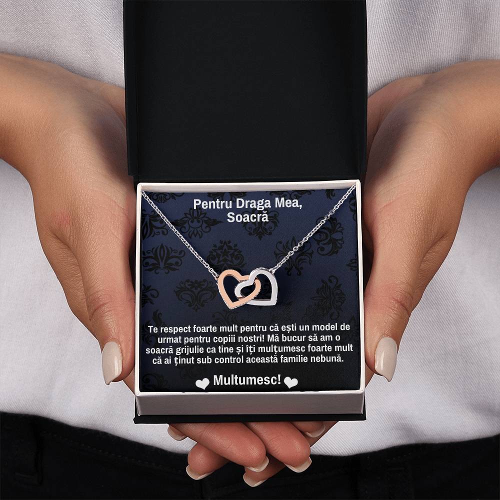 Mother-in-law Necklace - Pair of Hearts