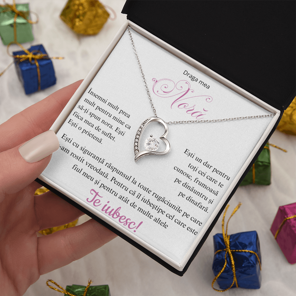 Gift For my dear daughter-in-law - Love heart necklace
